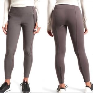 Athleta Headlands Hybrid Tights DWR Hiking Pants In Gray Shale Women’s Size XS